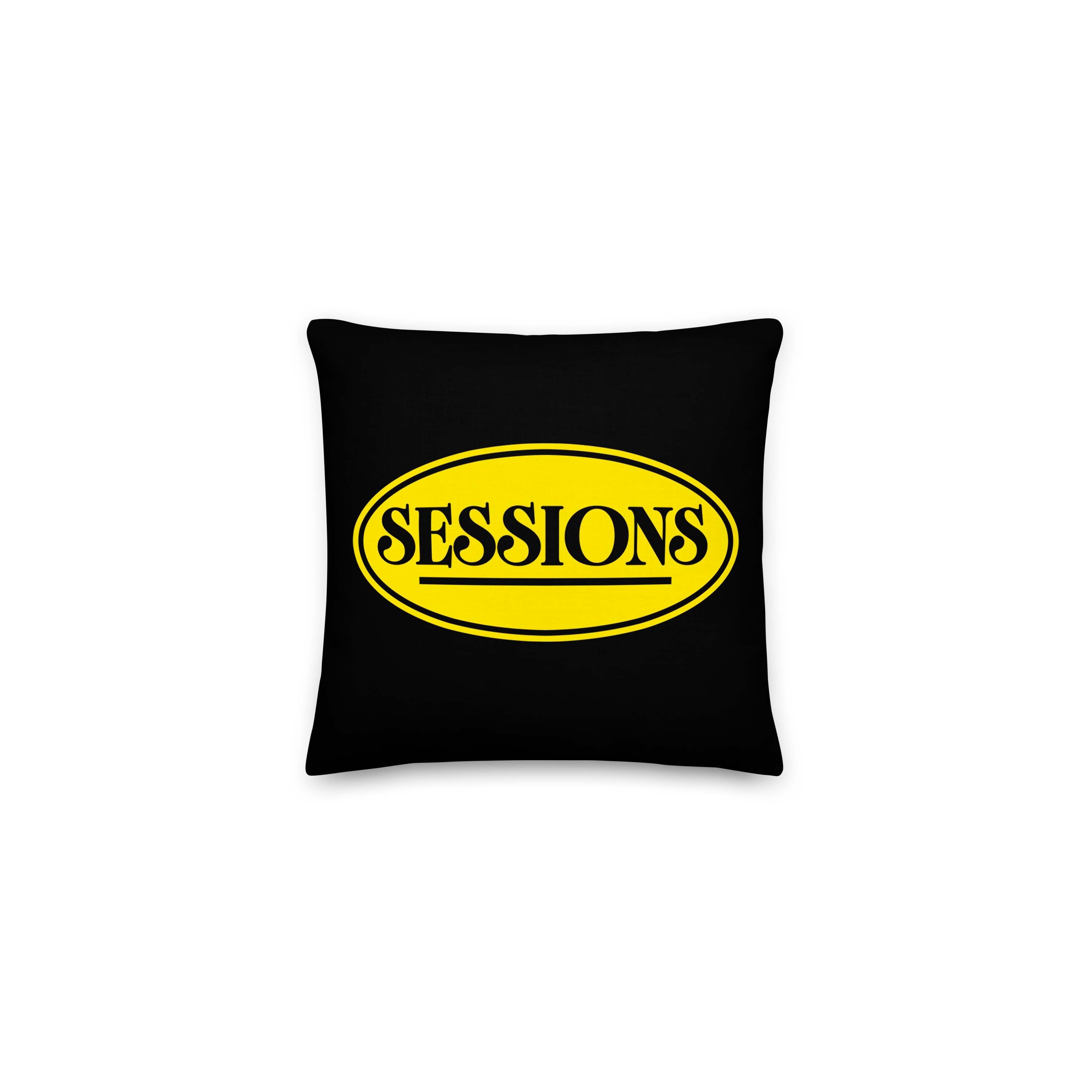SESSIONS Logo Pillow Black