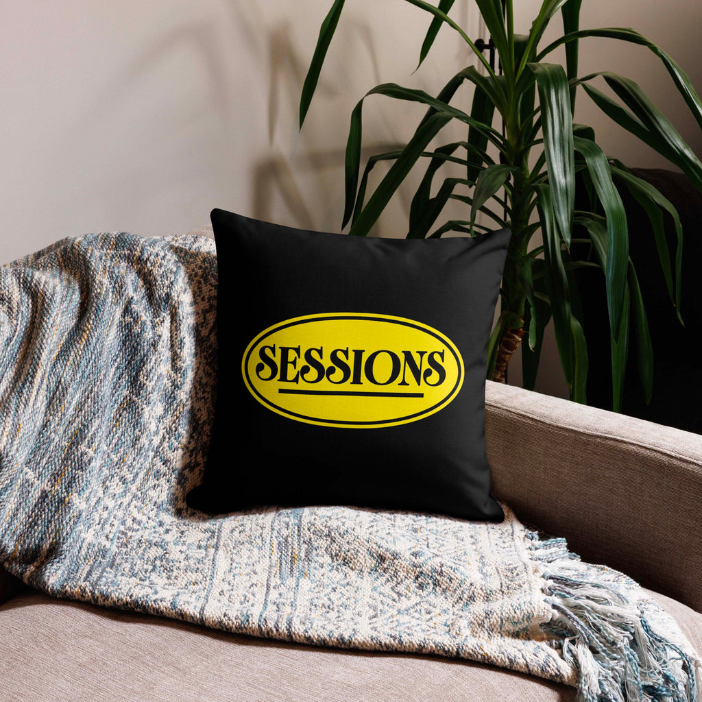 SESSIONS Logo Pillow Black